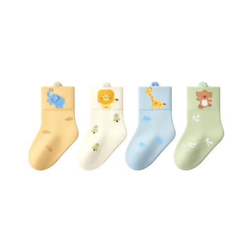 Малыш Осенние Зимние Newborn Детские Носки 4 Пачки Безшовные Высокие Носки Эластичные Без Ограничения для Младенца Toddler
