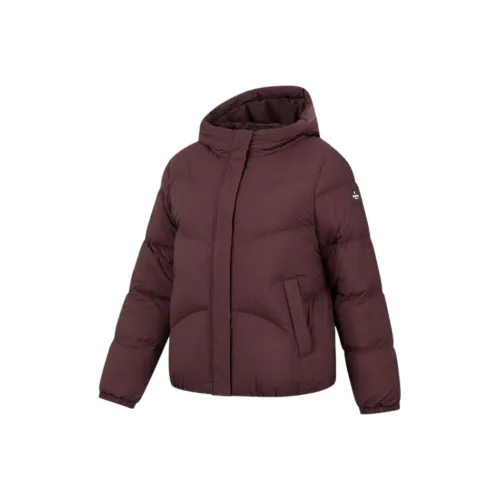 QIAODAN Каштановый Оболочка Красный Женские Пуховые куртки