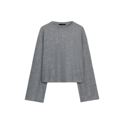 ZARA Зебра с принтом серые женские T-рубашки