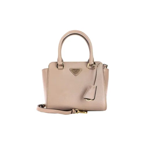 PRADA Saffiano Телячья кожа Одно плечо Сумка Маленькая Женская Бежевая