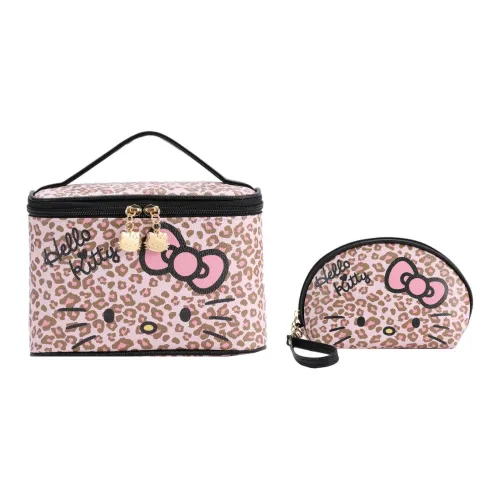 Sanrio Hello Kitty PU (полиуретан) Комбо-набор Маленький Женский Розовый Леопард с принтом