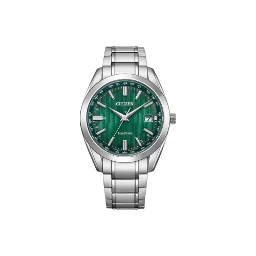 CITIZEN Collection Солнечный Кварцевый Механизм Супер Титан Ремешок Часы 40 мм Мужские Часы Зеленый Циферблат