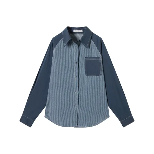 DIALOGUE Джинсовый синий Женские рубашки