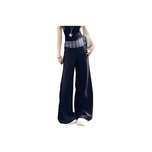 CARE NOTE Черные Женские Повседневные Штаны