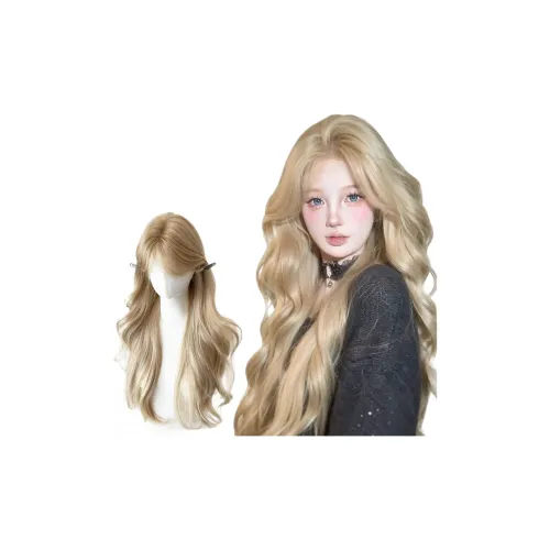 YOSEE [Кремово-белый Золотой] Женская парик Высокая температура Пряжа