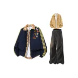 Темно-синий, синий + желтый, рубашка + черные, штаны