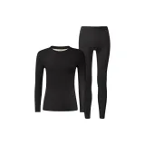 Черный [Шерсть и шелк тутового дерева - Утолщенный и с флисовой подкладкой - Наборы одежды]