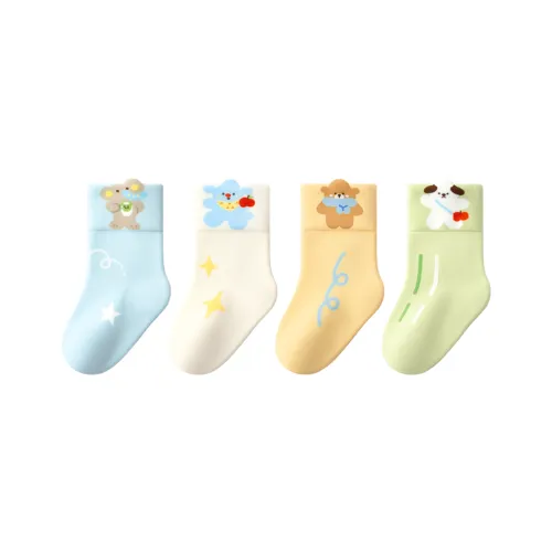 Малыш Осенние Зимние Детские Носки 4 Пачки Newborn Детские Безшовные Высокие Носки Неограничивающие Младенца Toddler