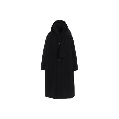 Yohji Yamamoto Y'S FW25 PE TAFTA Съемный с капюшоном пальто Женское