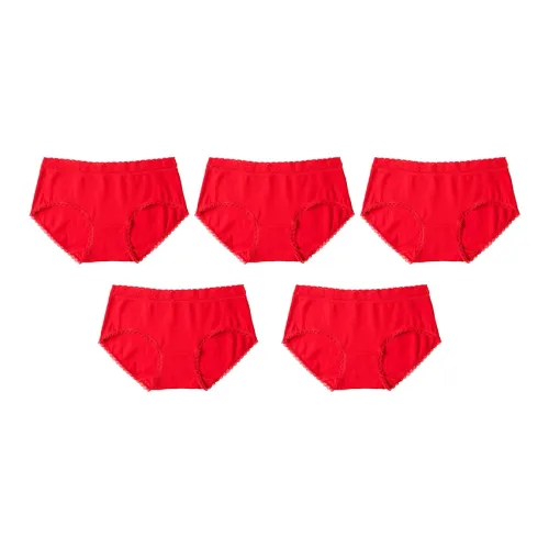 Lanza [5 упаковок] Красный Женские Трусики-бикини