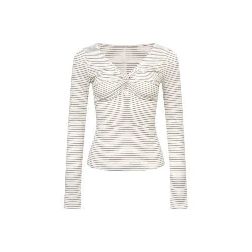 Ariseism Кофе с Полосы Женские T Рубашки