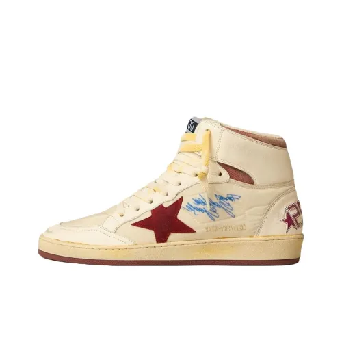 Golden Goose Azure Star High Top Скейтборд Кроссовки Мужские Бежевые