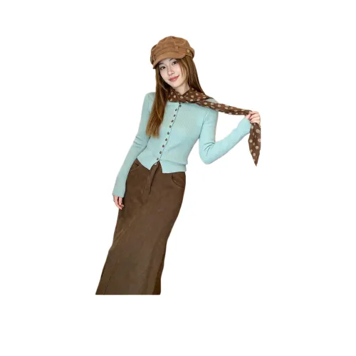 YOUSEKOO Зеленый Женский Трикотаж