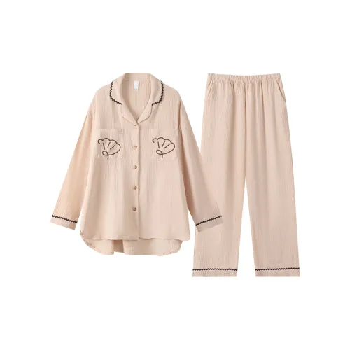 X QINGE Кофейный Женский Пижамный Комплект