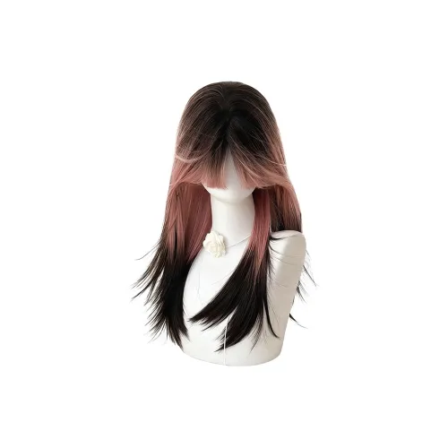 Northward Incline [Pink Siamese Cat] Розовый градиентный длинный прямые волосы женская парик высокая температура пряжа