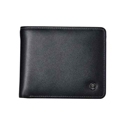 POLOMEISDO Кошелек из натуральной коровьей кожи стандартный мужской черный