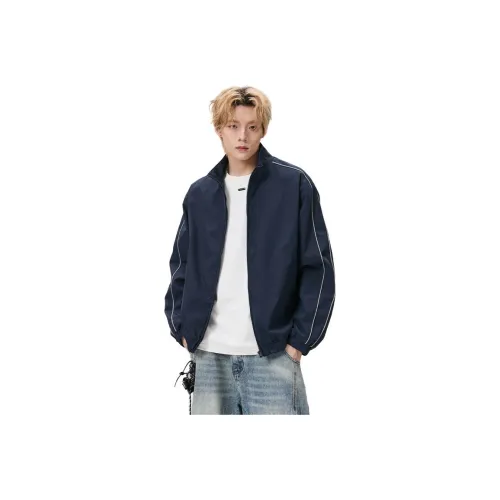 YINLANGSHIJIA Темно-синие мужские куртки