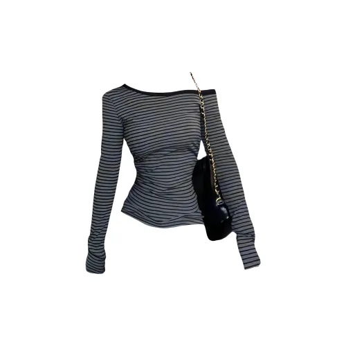 NOME Серый и Черный Полосы Женские Майки под Одежду