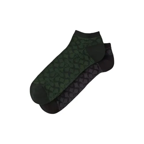 COACH 2 пачки мужские носки зеленые + черные