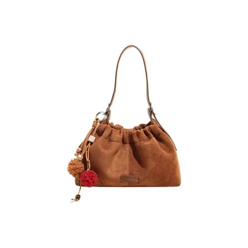 Three Ducklings ПУ (полиуретан) Замша Сумка на плечо Стандартная Женская Коричневый Зеленый Кофейный Черный