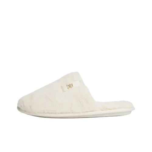 Tommy Hilfiger TH Monogram Резиновая подошва устойчивая к истиранию домашние тапочки женские белые