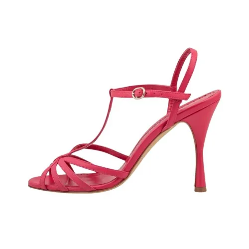 MANOLO BLAHNIK One Ремешок Сандалии Женские Темно-розовые