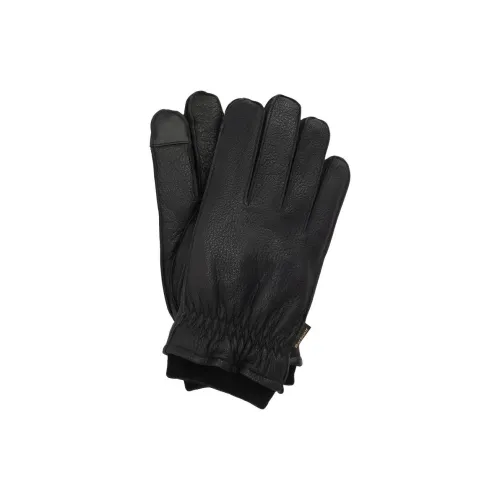 BARBOUR Кожа Перчатки Унисекс Черный Темно-Коричневый