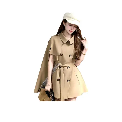 HNUF Хаки Пальто Женские Тренч