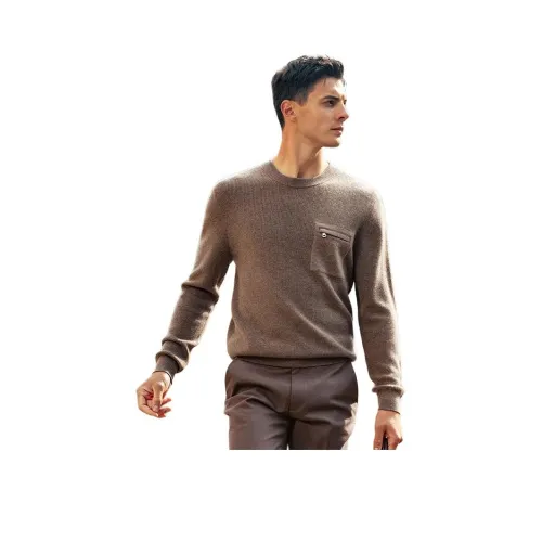 Mr.Bu Цветочный кофе Мужские кашемировые свитеры