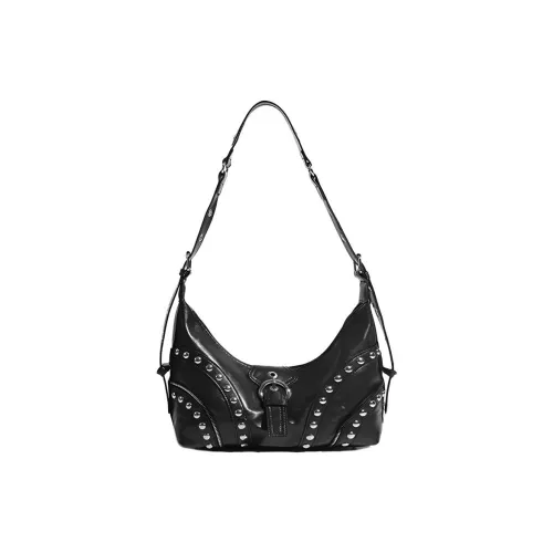 NOMK ПУ (полиуретан) Сумка через плечо Женская Черная