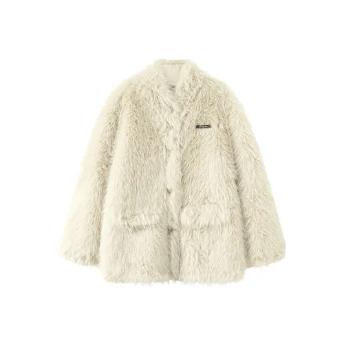 CHUU Светло-серый Женские меховые изделия