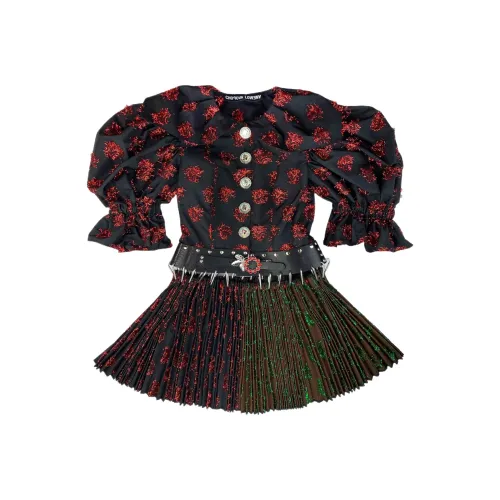 CHOPOVA LOWENA Клавесин Платье Короткий Рукав Платье Женское