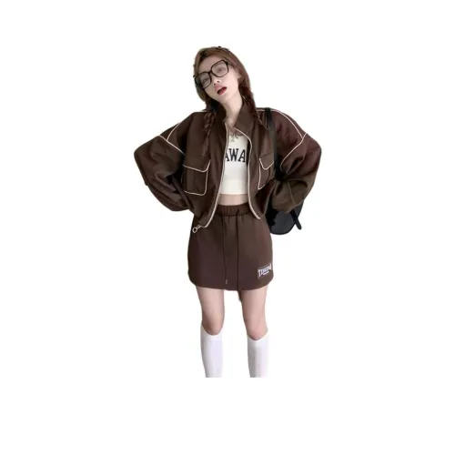 GUOZHEN Кофе Женские Куртки