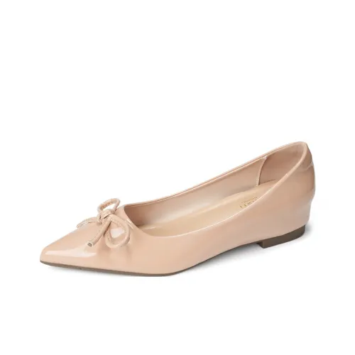 QITUMAUL Женские повседневные туфли цвет nude [Скрытый каблук 4CM] женские