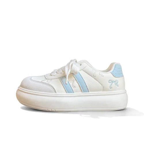 B10CROWN Легкие и Дышащие Низкие Кроссовки для Скейтбординга Женские Бежево-Синие