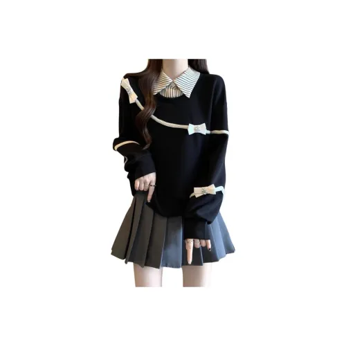 YOUSEKOO Черный Женский Свитшот