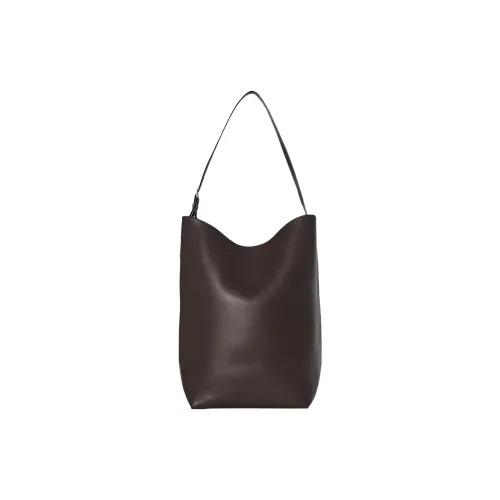 THE ROW Седло Кожа Одно плечо Сумка Большая Женская Темно-коричневая