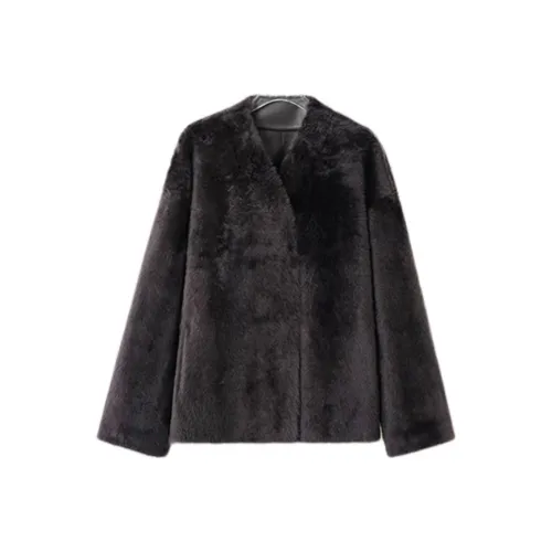 Musewave Пыльно-фиолетовый Прямые волосы Женские Меховые изделия