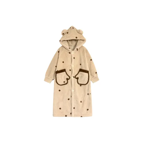 QIAOYUN Коричневый Женские Банные халаты