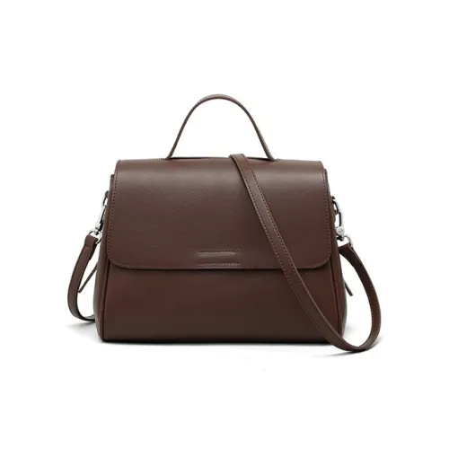 PESASRIE Коровья кожа Одно плечо Сумка Стандартная Женская Кофейного цвета