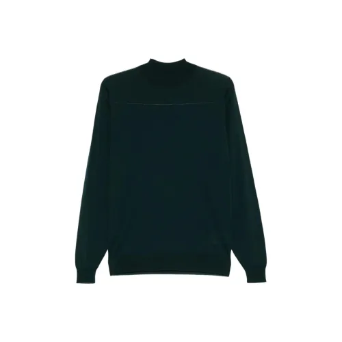 JOHN SMEDLEY Зеленые Мужские Свитера