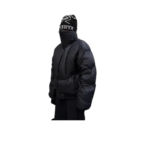 QEWBG Черный [Утолщенный ручной наполнитель хлопок] Унисекс пуховики