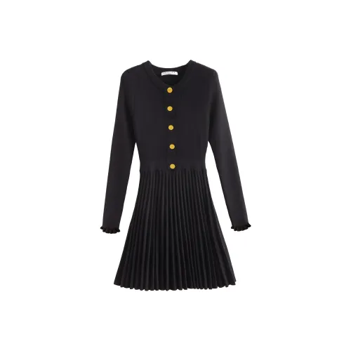 Tonlion Длинное платье с длинными рукавами женское