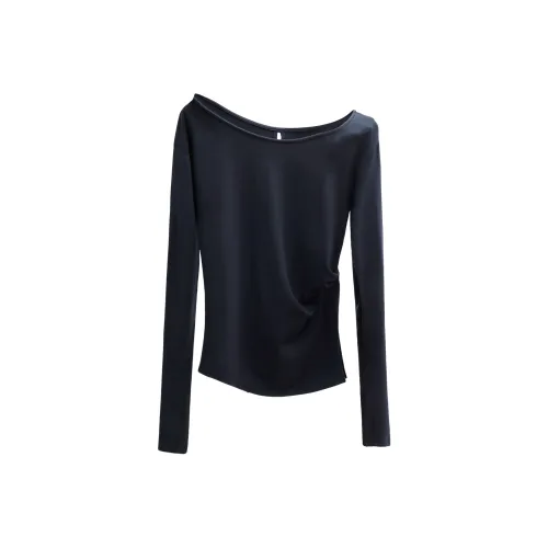 SIBAISHE Темно-синие женские футболки T