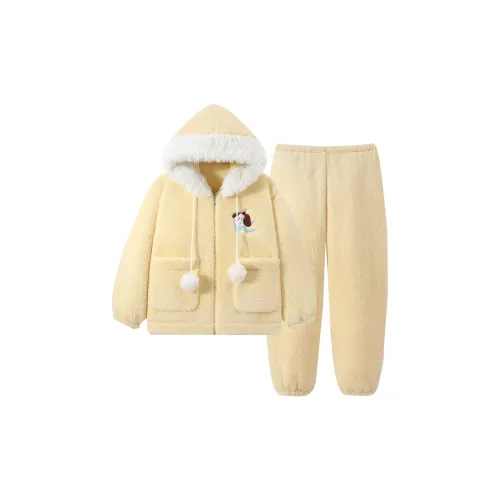 MEIJIAO A56601 Желтый Щенок Женские Пижамные Комплекты