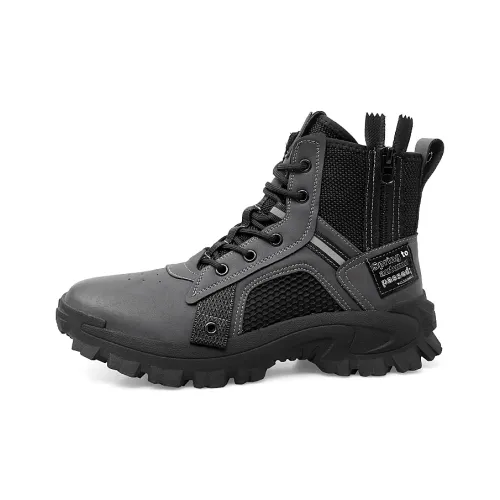 Bull Thunder Колено Высокий Мартин Ботинок Платформа Мужской