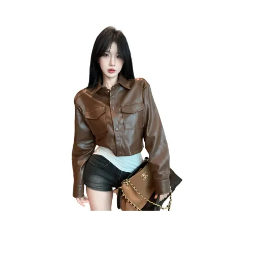 GRAYISMOON Кожа Куртка Женская