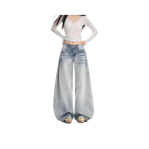 CARE NOTE Синий Унисекс Джинсы