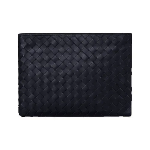 Bottega Veneta Телячья кожа Клатч Мужской Полуночь Синий