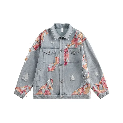 POSIYING Деним Куртка Унисекс Закат Розовый